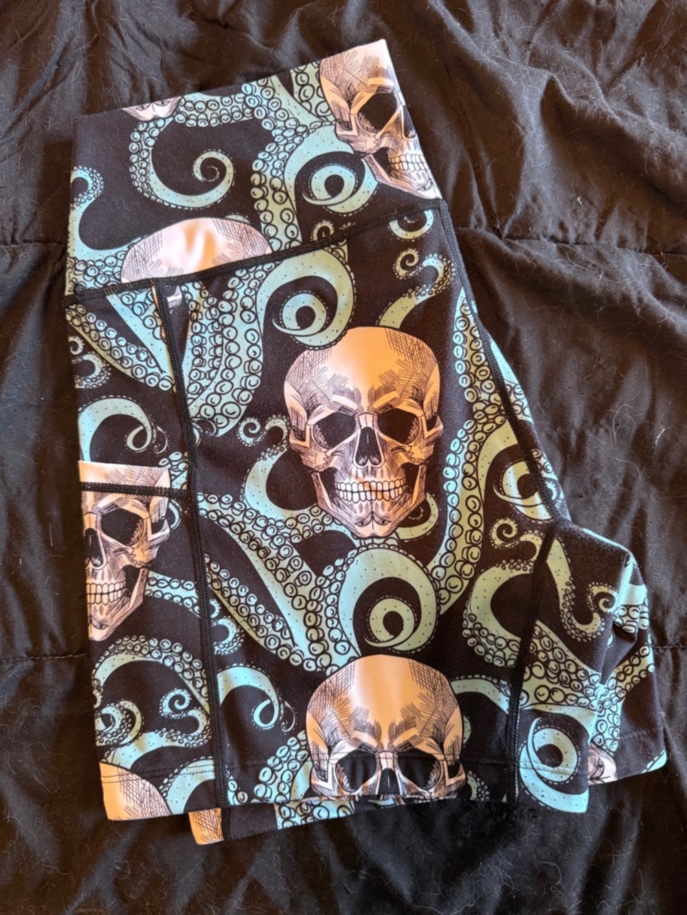 Constantly Varied Gear Women’s 5 in Black Shorts with OG Kraken & Pale Skulls